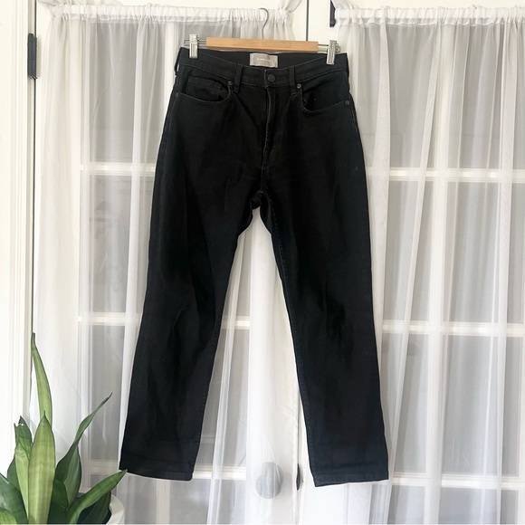 Everlane The High Rise Straight Jean Black Size 27 - Picture 2 of 9